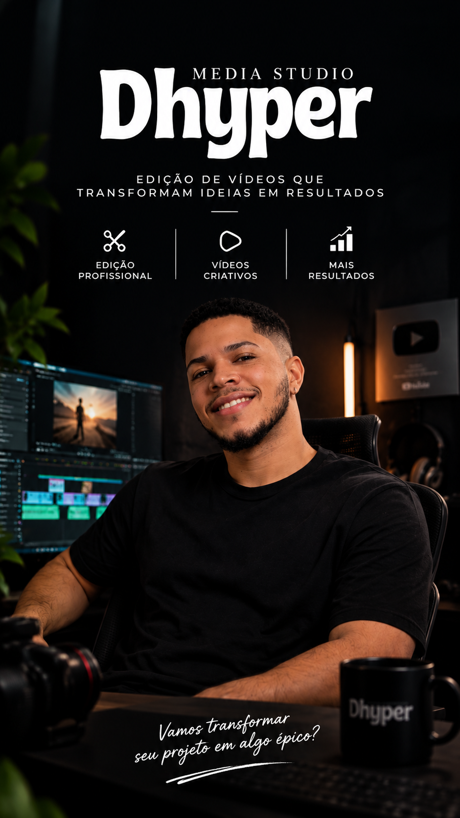 Editor Dhyper em seu estúdio